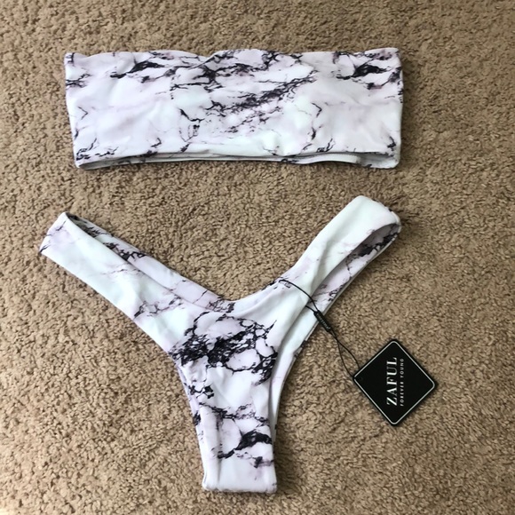 marble bikini zaful